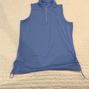 PGA Tour Blue Striped Tank Top